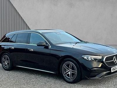 Obsidian black metallic Used 2024 Mercedes E200 AMG line Estate | £39,480