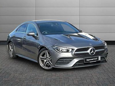 Begagnad Mercedes CLA200 AMG Line Premium 161 HK (118 kW) 2021 Grå Sportkupé
