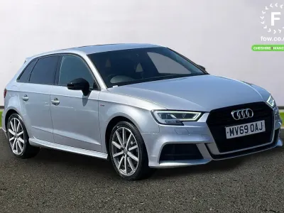 Used Audi A3 Black Edition 2019 Silver Sedan