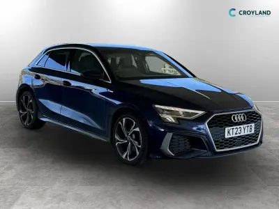 Used Audi A3 S-Line 150 HP (110 kW) 2023 Blue Sedan