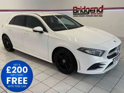 Used Mercedes A200 AMG line 163 HP (119 kW) 2019 White Hatchback