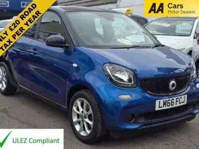 Used Smart ForFour Passion 71 HP (52 kW) 2016 Blue Hatchback