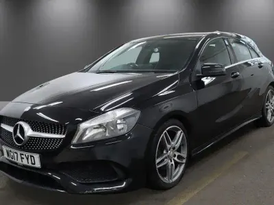 Used Mercedes A160 AMG line 102 HP (75 kW) 2017 Black Hatchback