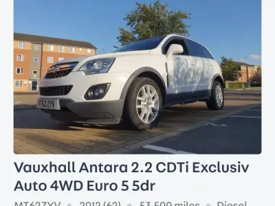 Used Vauxhall Antara 184 HP (135 kW) 2012 White SUV