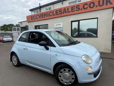 Used Fiat 500 Pop 69 HP (50 kW) 2009 Blue Cabriolet