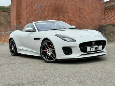 Used Jaguar F-Type Chequered Flag 300 HP (220 kW) 2019 White Cabriolet