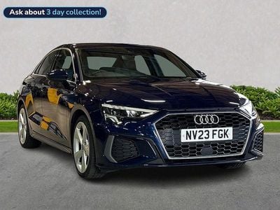 Begagnad Audi A3 S-Line 147 HK (108 kW) 2023 Blå Sedan