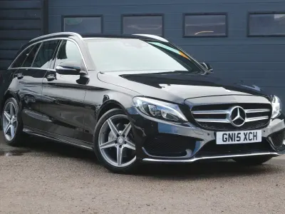 Used Mercedes C220 AMG line 170 HP (125 kW) 2015 Black Estate