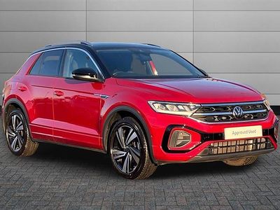 Kings red with black roof Used 2023 VW T-Roc R-line SUV | £24,940 (Fair price)