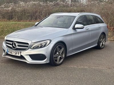 Used Mercedes C220 AMG line 170 HP (125 kW) 2017 Silver Estate
