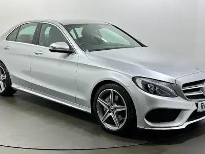 Used Mercedes C220 AMG line 170 HP (125 kW) 2018 Silver Sedan