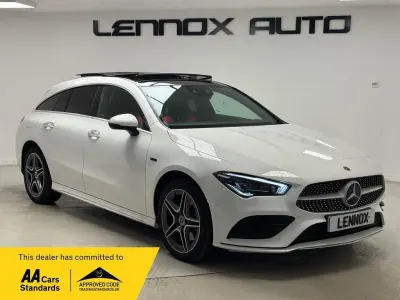 Used Mercedes CLA250e AMG Line Premium Plus 218 HP (160 kW) 2021 White Sedan