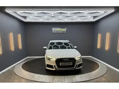 Used Audi A3 S-Line 150 HP (110 kW) 2018 White Sedan