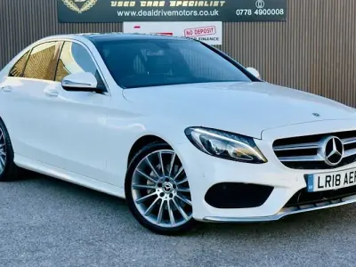Used Mercedes C220 AMG line 170 HP (125 kW) 2018 White Sedan