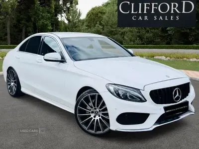 Used Mercedes C220 AMG line 170 HP (125 kW) 2015 White Sedan