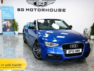 Used Audi A5 Cabriolet S-Line 190 HP (139 kW) 2015 Blue Cabriolet