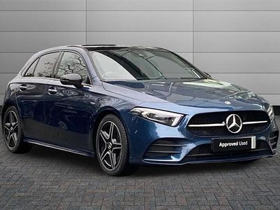 Denim blue Used 2022 Mercedes A180 AMG Line Premium Plus Hatchback | £22,150 (Expensive)