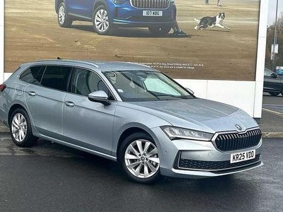 Pebble silver metallic New 2025 Skoda Superb SE Technology Estate | £28,995 (A bit pricey)