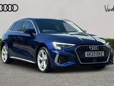 Used Audi A3 S-Line 147 HP (108 kW) 2023 Blue Sedan