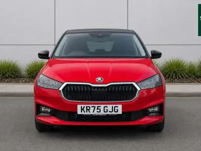 Used Skoda Fabia Design Edition 113 HP (83 kW) 2025 Velvet red metallic black magic pearl effect Hatchback