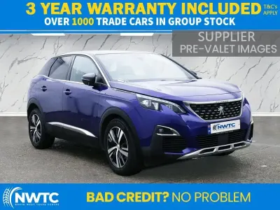 Used Peugeot 3008 GT-line 130 HP (95 kW) 2017 Blue SUV