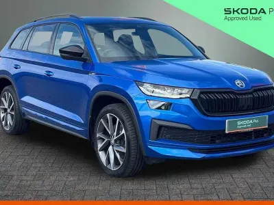 Used Skoda Kodiaq SportLine 147 HP (108 kW) 2022 Race blue metallic SUV