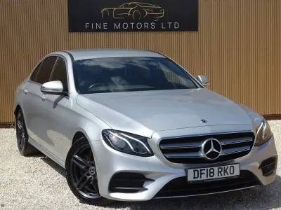 Used Mercedes E220 AMG line 194 HP (142 kW) 2018 Silver Sedan