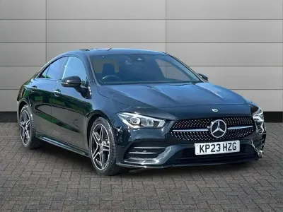 Used Mercedes CLA200 AMG Line Premium 163 HP (119 kW) 2023 Black Coupe