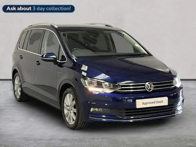 Begagnad VW Touran SEL 150 HK (110 kW) 2019 Blå Minibuss
