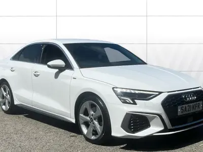 Used Audi A3 S-Line 110 HP (80 kW) 2021 White Sedan