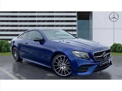 Used Mercedes E300 AMG line 245 HP (180 kW) 2020 Blue Coupe