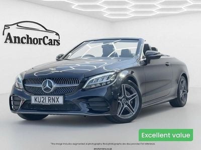 Usado Mercedes C200 AMG line 184 HP (135 kW) 2021 Preto Cabrios