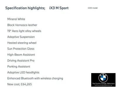 Used BMW iX3 M Sport 207 kW (282 HP) 2023 White SUV