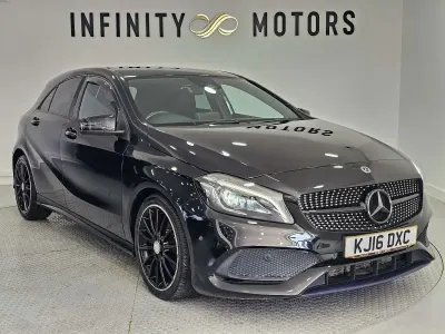 Used Mercedes A200 AMG Line Premium 136 HP (100 kW) 2016 Black Hatchback
