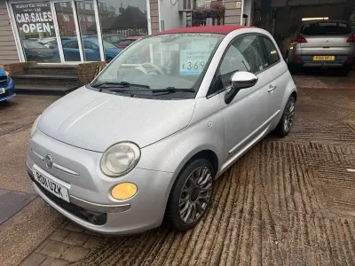 Used Fiat 500 Lounge 69 HP (50 kW) 2011 Silver Cabriolet