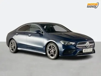 Used Mercedes CLA180 AMG line 136 HP (100 kW) 2022 Blue Sedan
