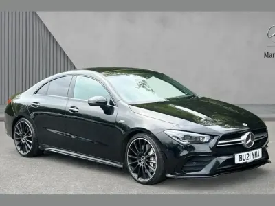 Used Mercedes CLA35 AMG Premium Plus 306 HP (225 kW) 2021 Black Coupe