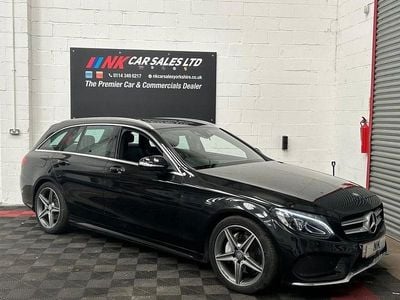 Used Mercedes C220 AMG line 170 HP (125 kW) 2015 Black Estate