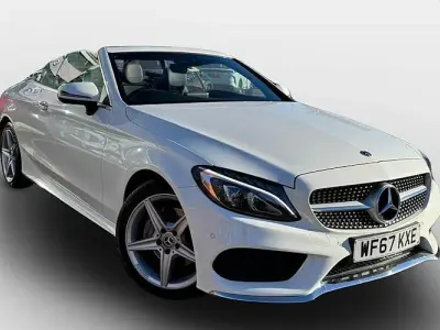 Used Mercedes C200 AMG line 184 HP (135 kW) 2017 White Cabriolet