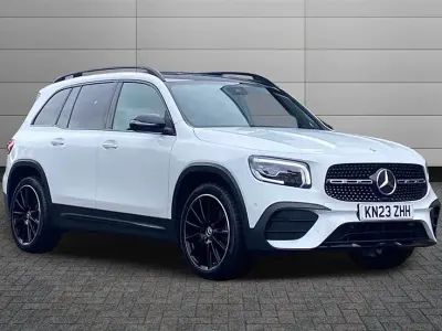 Second-hand Mercedes GLB200 AMG Line Premium Plus 163 CP (119 kW) 2023 Alb SUV