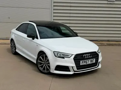 Used Audi A3 Black Edition 184 HP (135 kW) 2017 White Sedan