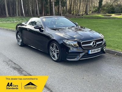 Used Mercedes E220 AMG line 194 HP (142 kW) 2018 Black Cabriolet