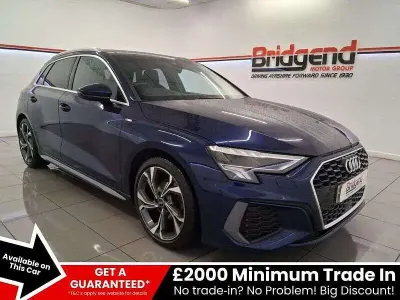 Used Audi A3 S-Line 110 HP (80 kW) 2023 Blue Sedan