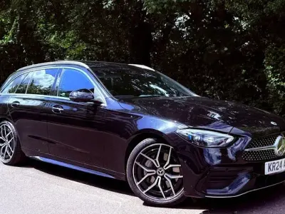 Used Mercedes C200 AMG line 204 HP (150 kW) 2024 Black Estate