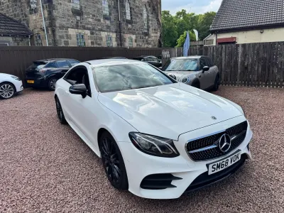 Used Mercedes E220 AMG line 194 HP (142 kW) 2018 White Coupe