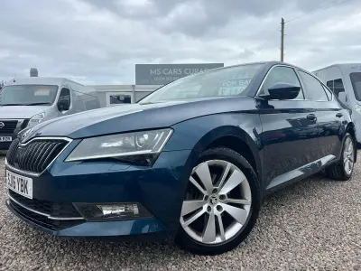 Used Skoda Superb SE L Executive 150 HP (110 kW) 2016 Blue Hatchback