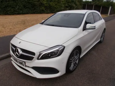 Used Mercedes A200 AMG Line Premium 136 HP (100 kW) 2016 White Hatchback