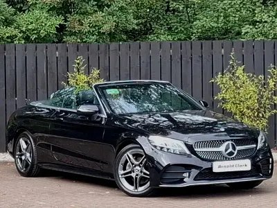 Used Mercedes C220 AMG line 194 HP (142 kW) 2018 Obsidian black metallic Coupe