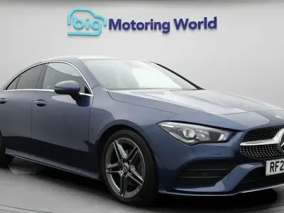 Used Mercedes CLA180 AMG line 136 HP (100 kW) 2022 Blue Coupe