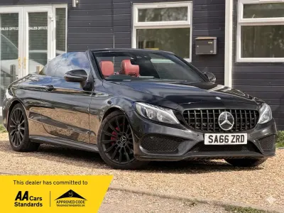 Used Mercedes C220 AMG line 167 HP (122 kW) 2016 Black Cabriolet
